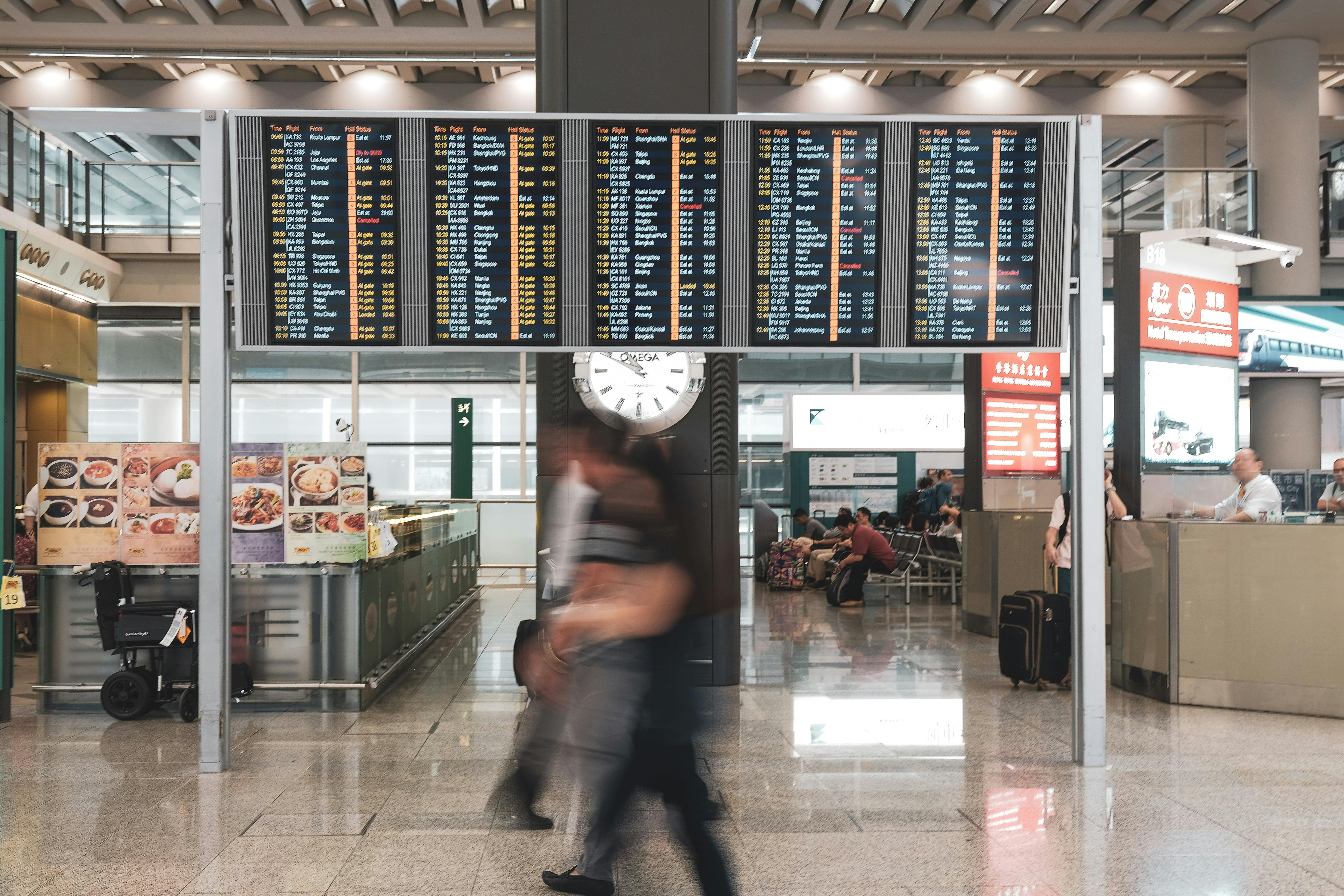 Airport departure boards